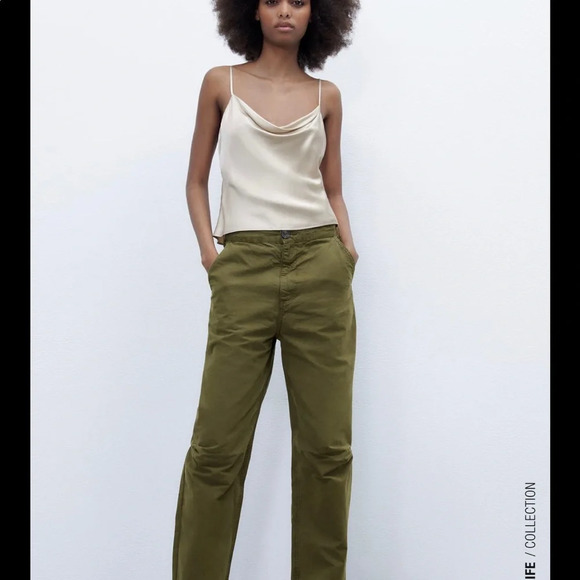 Zara Satin Effect Camisole - Size Small Taupe Grey - Picture 4 of 12